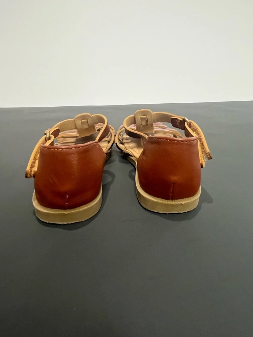 Sugar Brown Classic Fisherman Adjustable Strap Closed Toes Little Girls Sandals